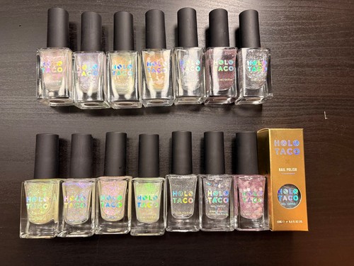 Holo taco nail polish topper - holo,