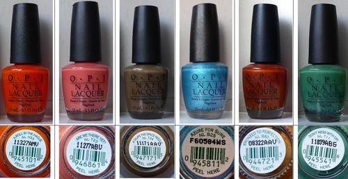 Opi nail polishes - nail, 15ml